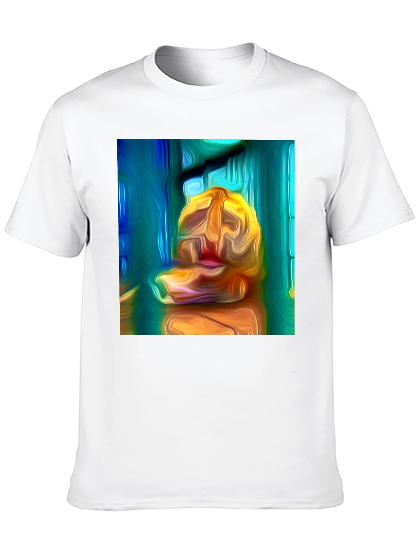 Abstract Art Print Black T-Shirt