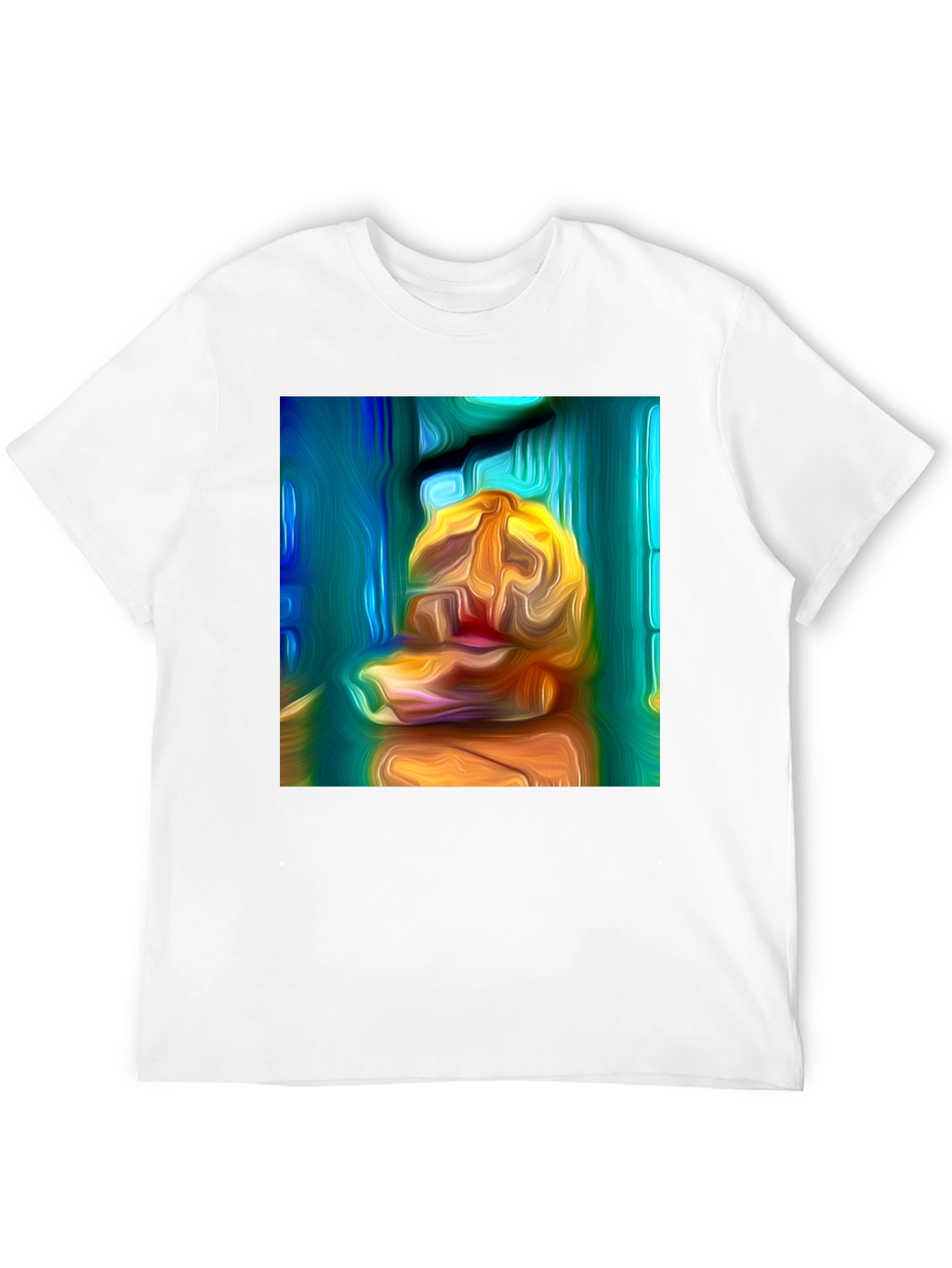 Abstract Art Print Black T-Shirt