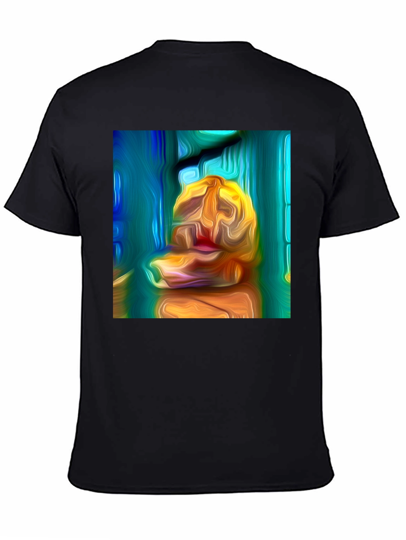 Abstract Art Print Black T-Shirt