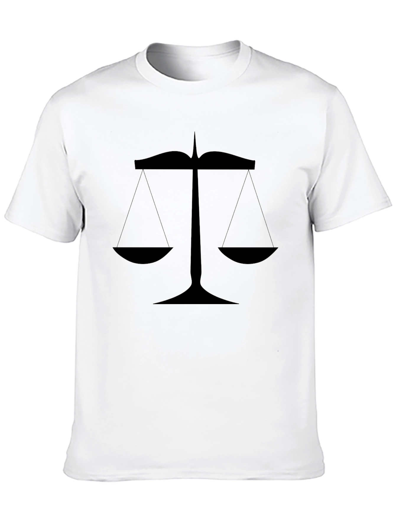 Scales of Justice Graphic Tee - Black Cotton T-Shirt