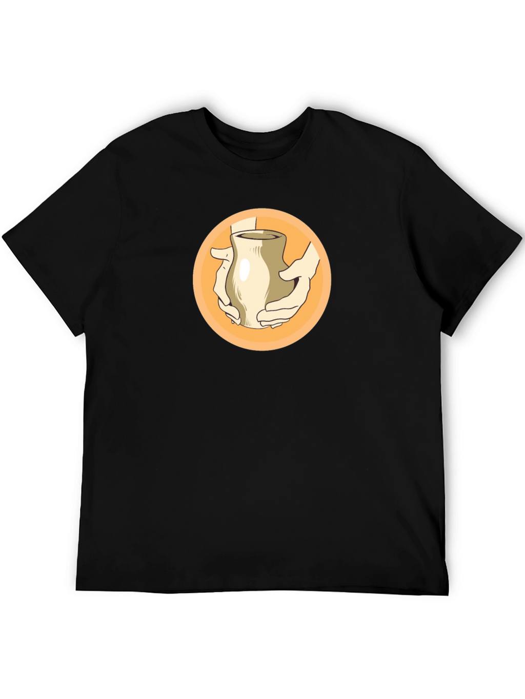Pottery Hands Graphic Black T-Shirt