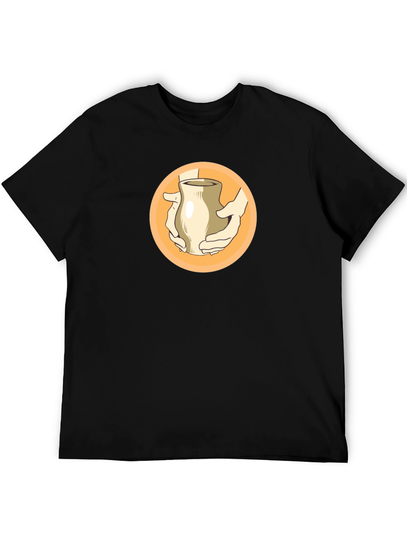 Pottery Hands Graphic Black T-Shirt