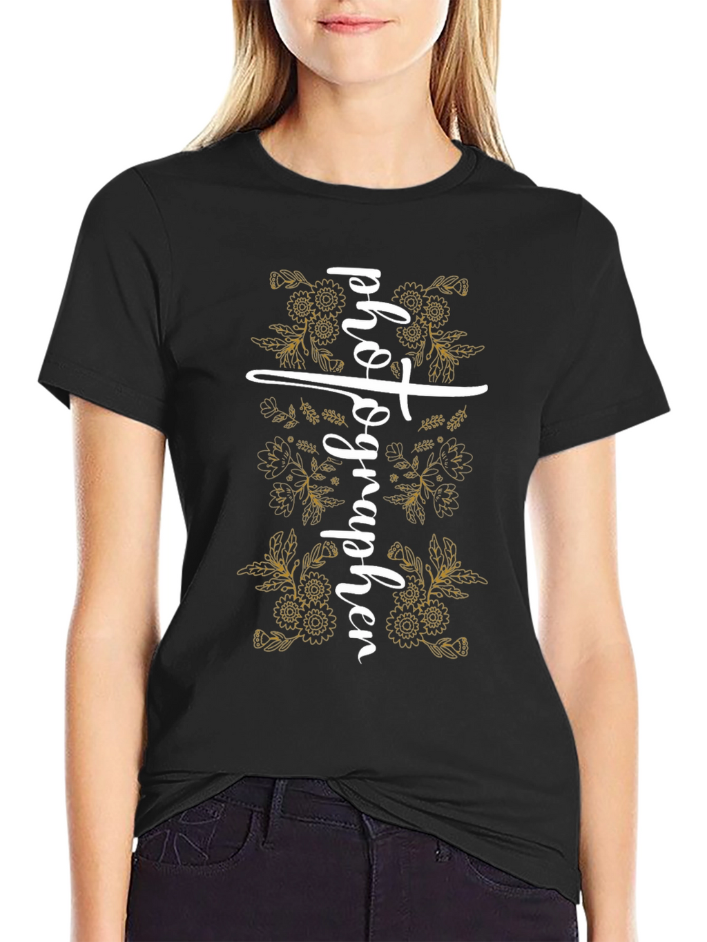 Photographer Floral Tee - Stylish Job Pride