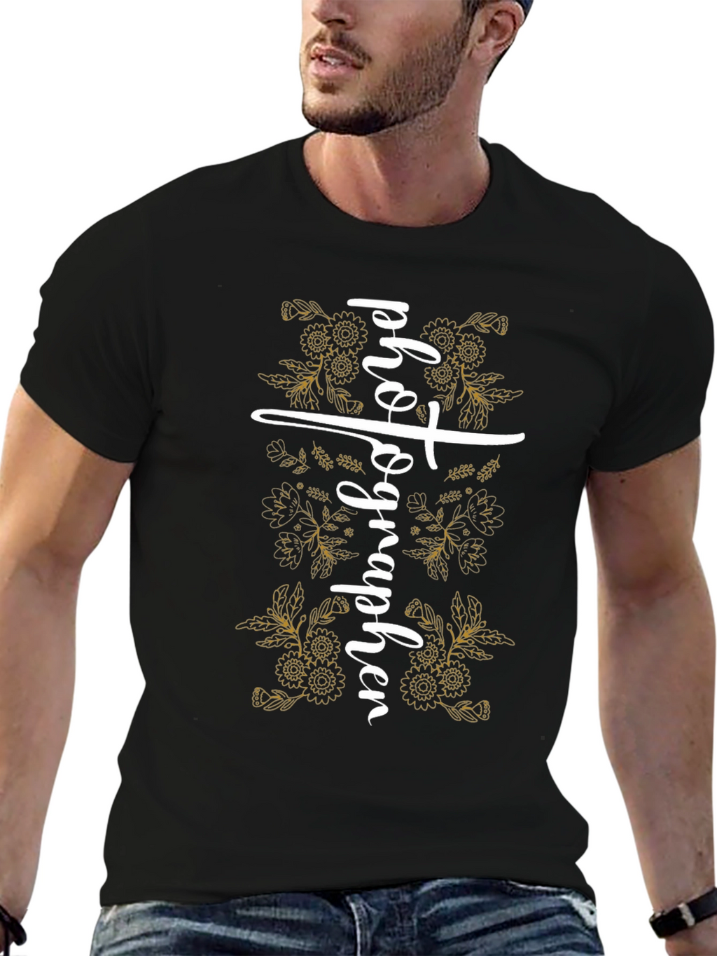 Photographer Floral Tee - Stylish Job Pride