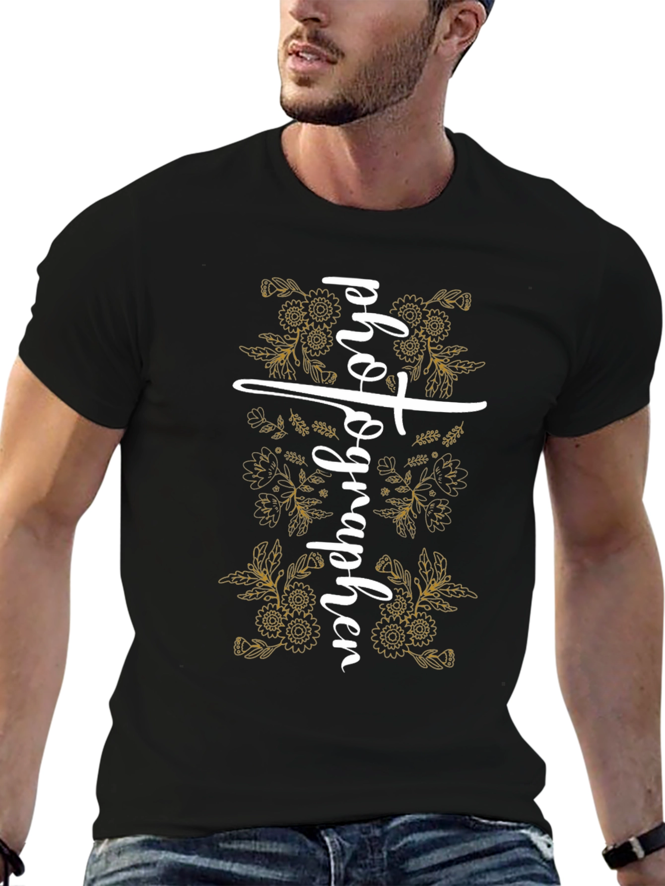 Photographer Floral Tee - Stylish Job Pride