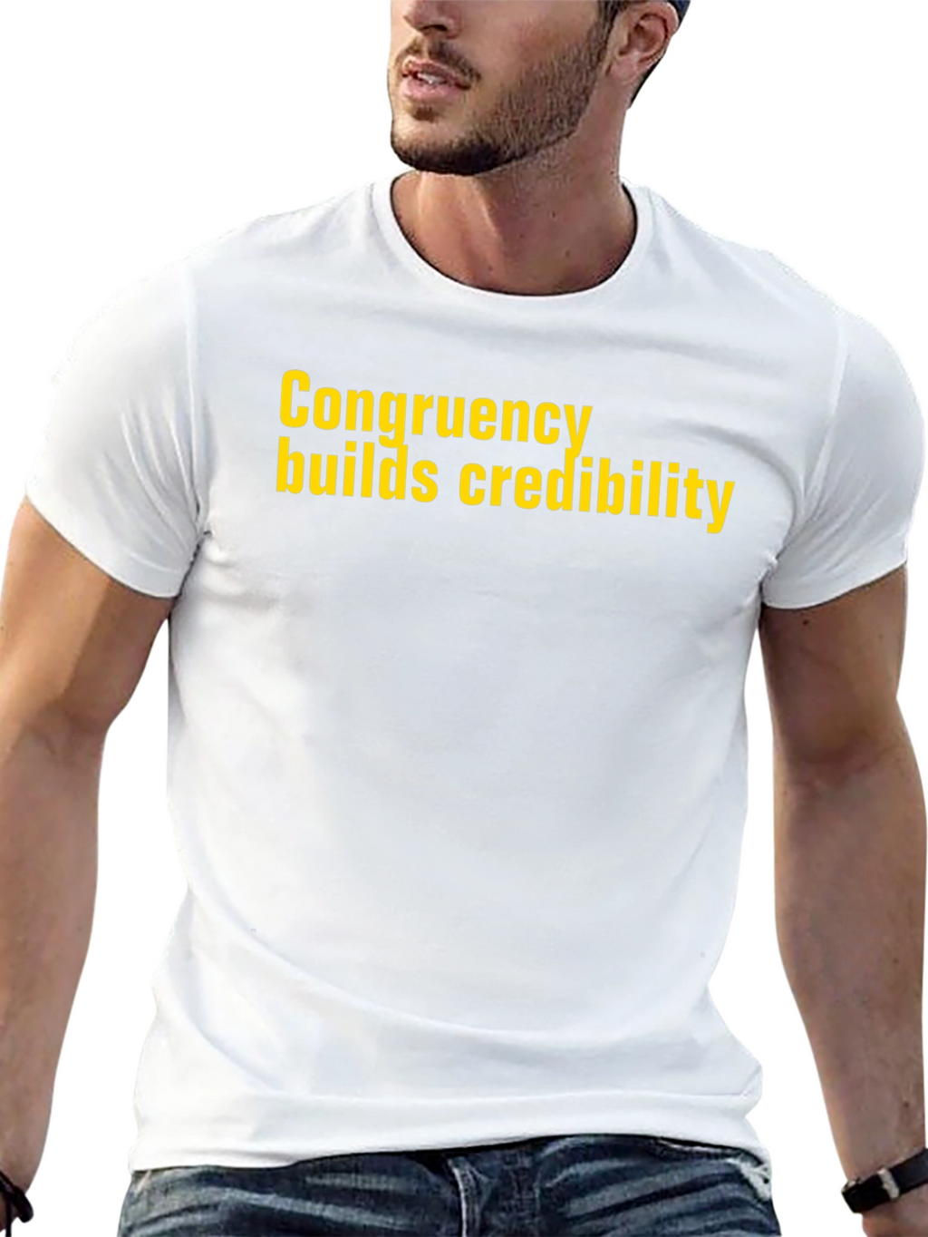 Motivational Black T-Shirt - Congruency Builds Credibility