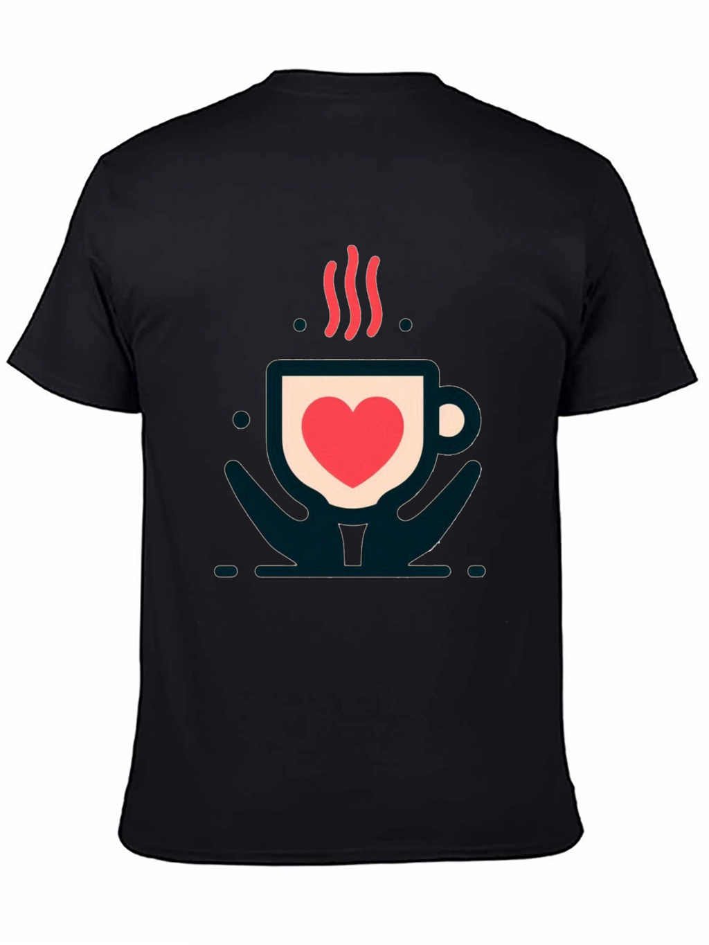 Love in a Cup Tee - Heart Coffee Design