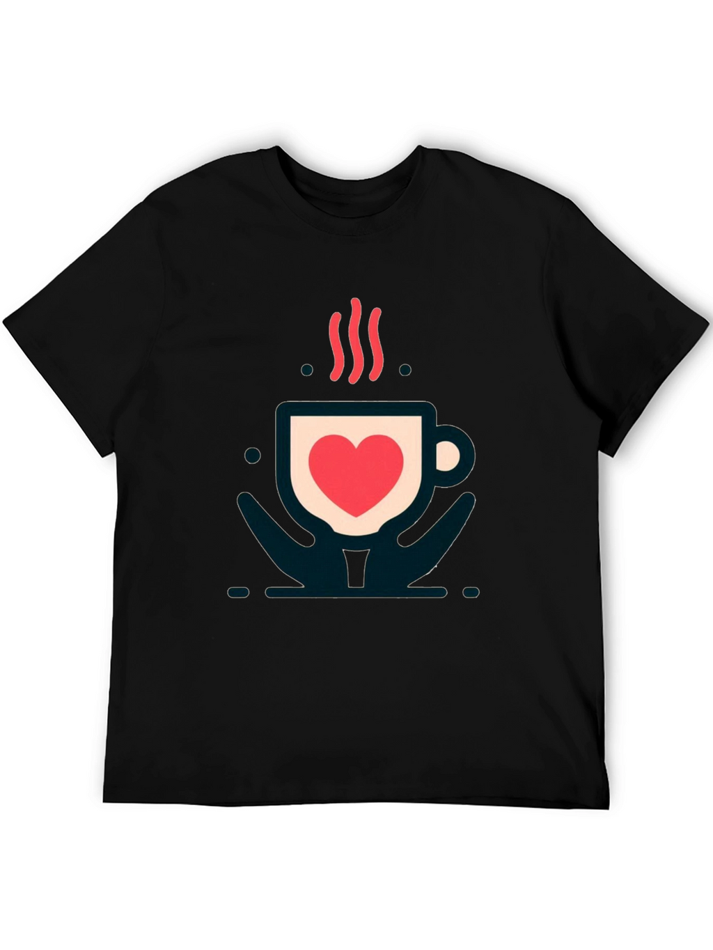 Love in a Cup Tee - Heart Coffee Design