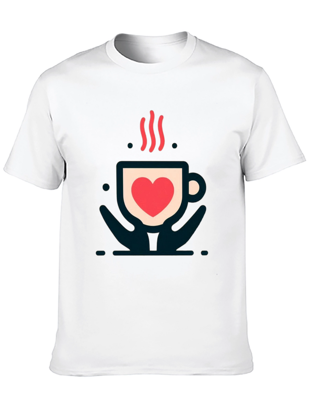 Love in a Cup Tee - Heart Coffee Design