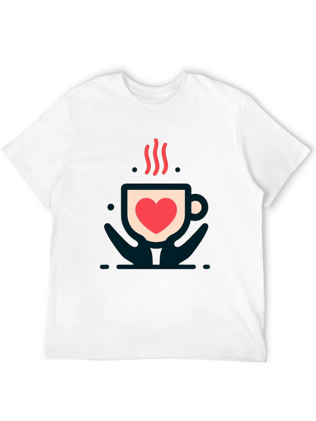 Love in a Cup Tee - Heart Coffee Design