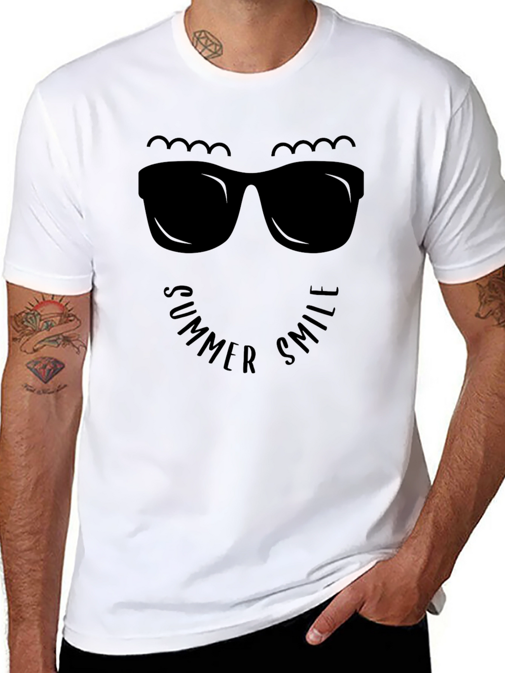 Summer Smile Graphic Tee - Black
