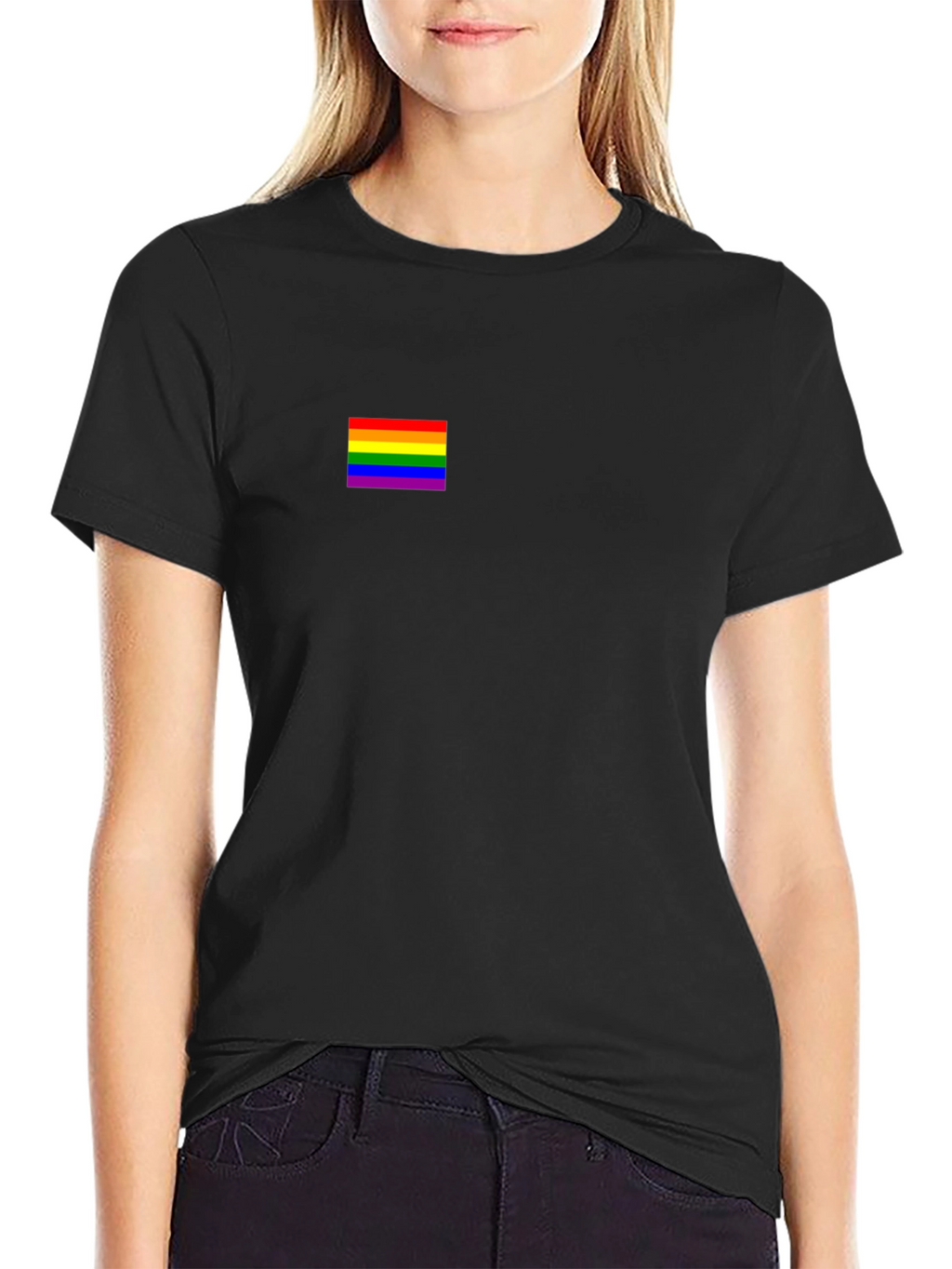 Pride Flag Black T-Shirt