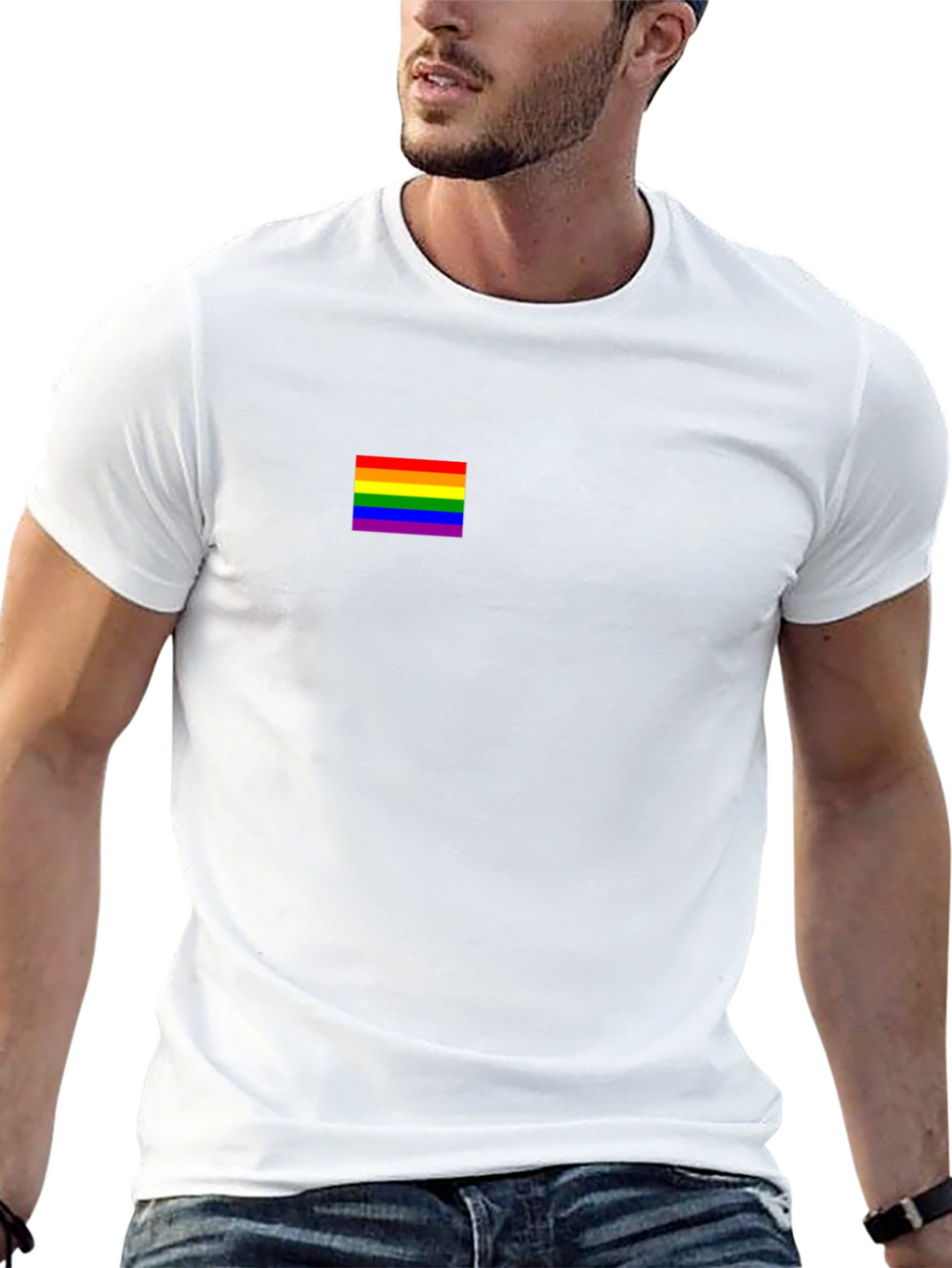 Pride Flag Black T-Shirt