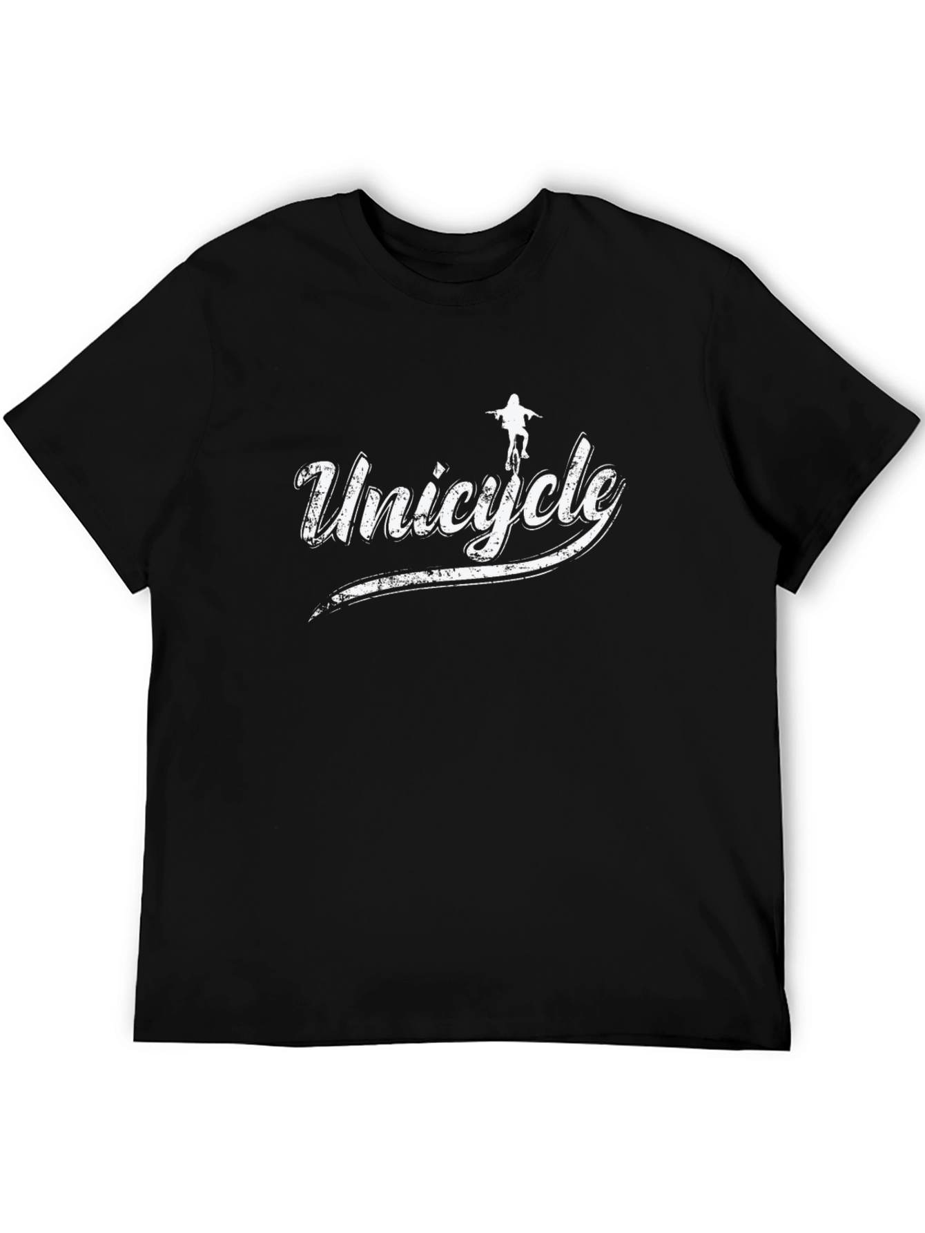 Unicycle Graphic T-Shirt - Vintage Style Black Tee