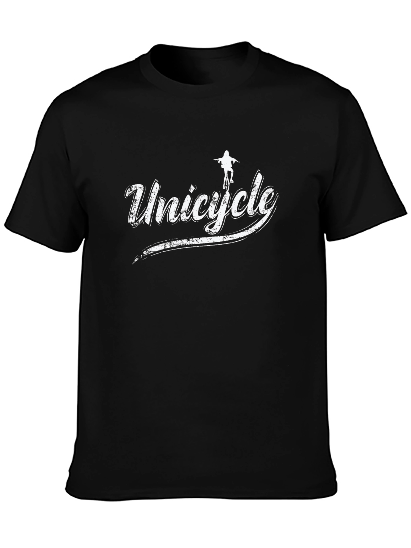 Unicycle Graphic T-Shirt - Vintage Style Black Tee