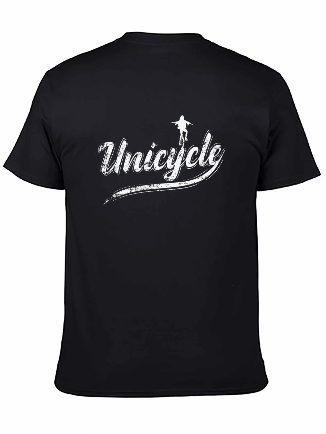 Unicycle Graphic T-Shirt - Vintage Style Black Tee