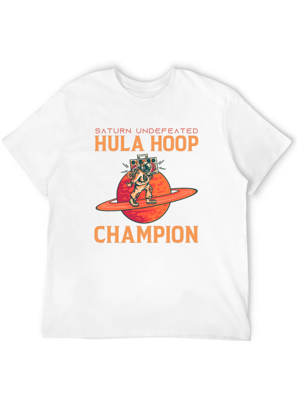 Saturn Hula Hoop Champion Black T-Shirt