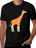 Giraffe Graphic Tee - Black Unisex T-Shirt