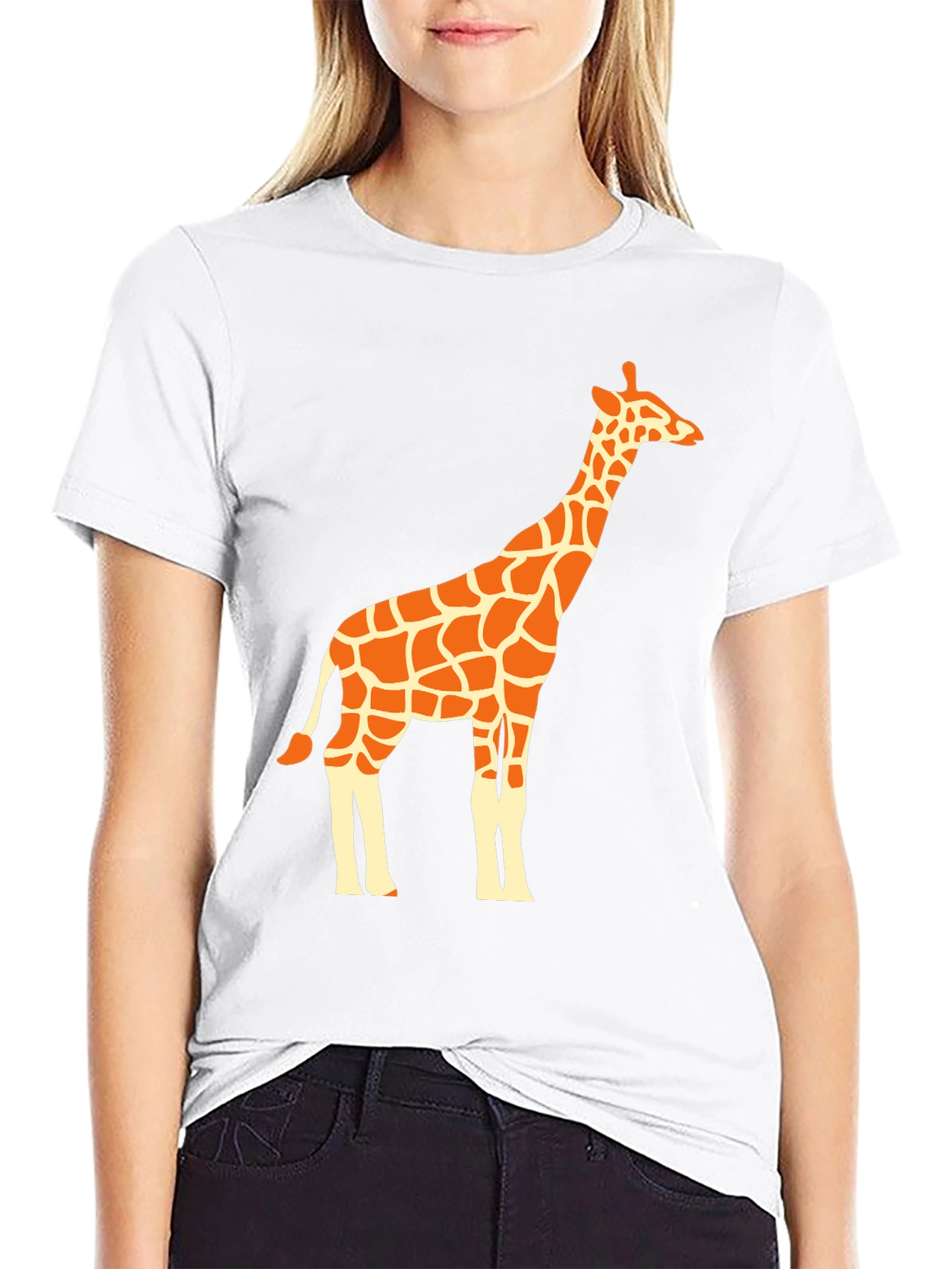 Giraffe Graphic Tee - Black Unisex T-Shirt