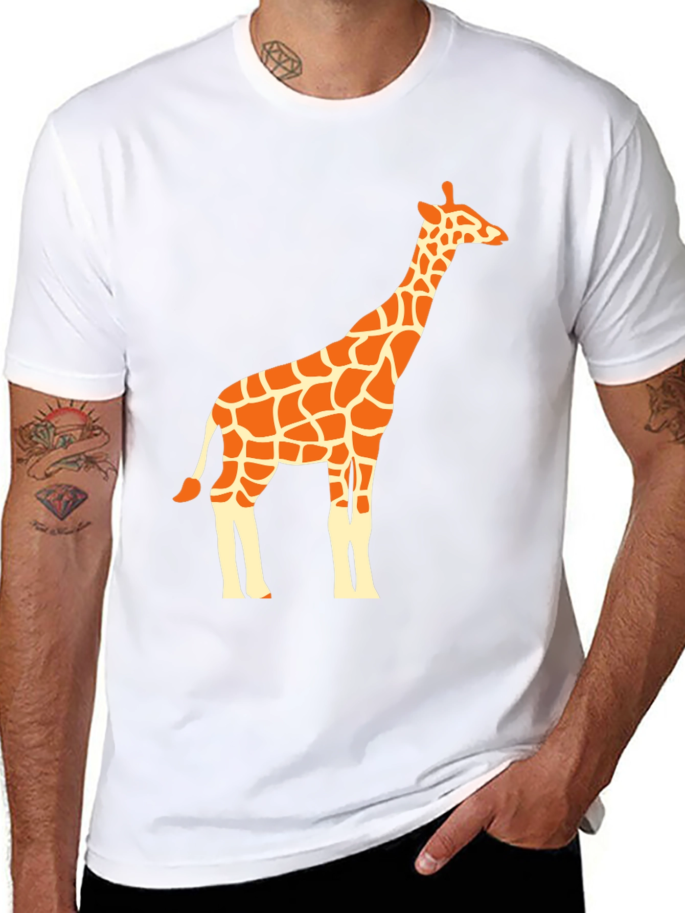 Giraffe Graphic Tee - Black Unisex T-Shirt