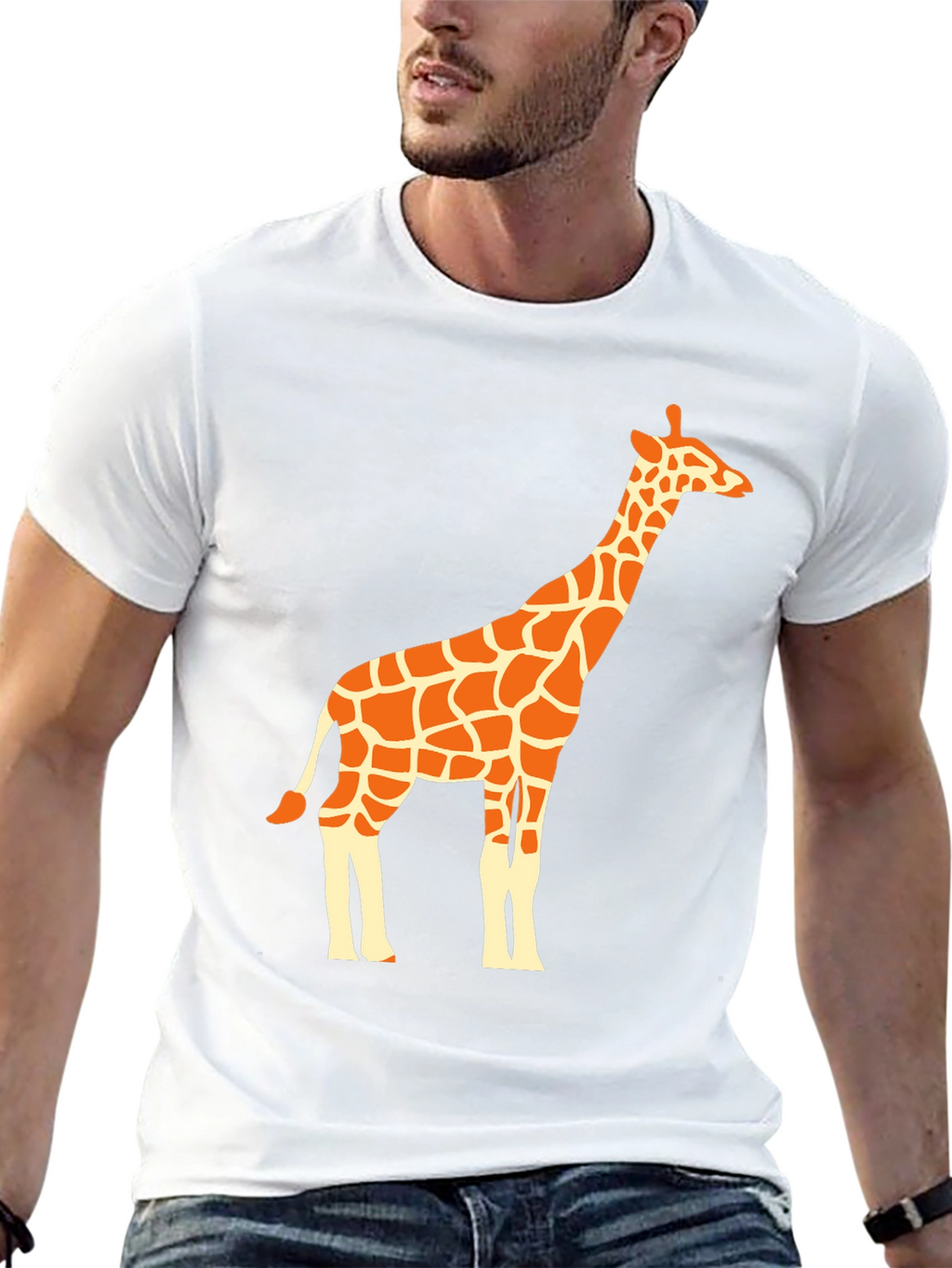 Giraffe Graphic Tee - Black Unisex T-Shirt