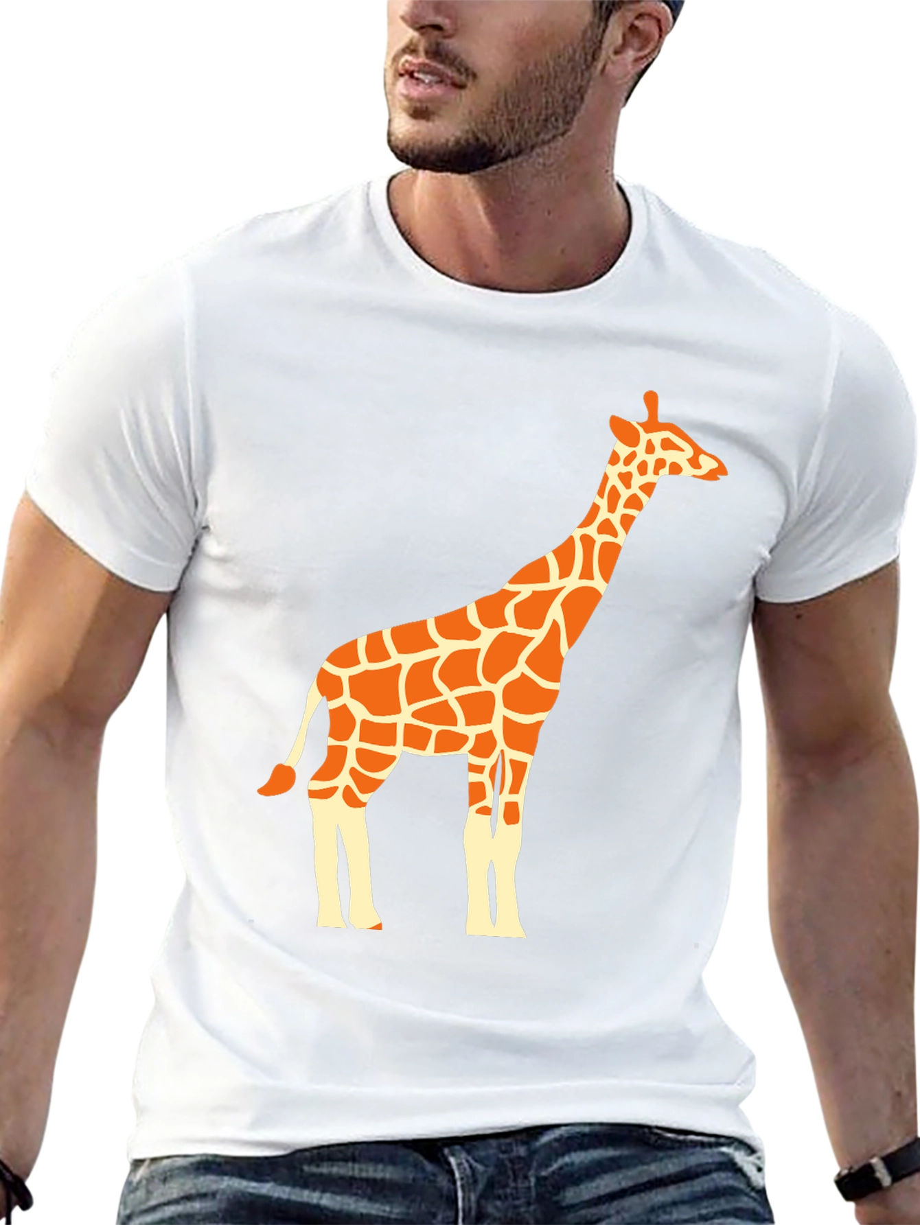 Giraffe Graphic Tee - Black Unisex T-Shirt
