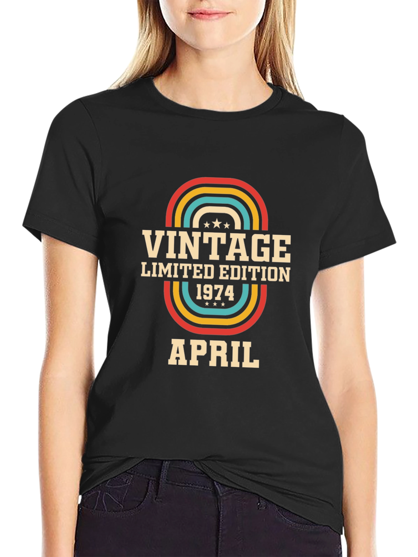 Vintage 1974 April Birthday T-Shirt
