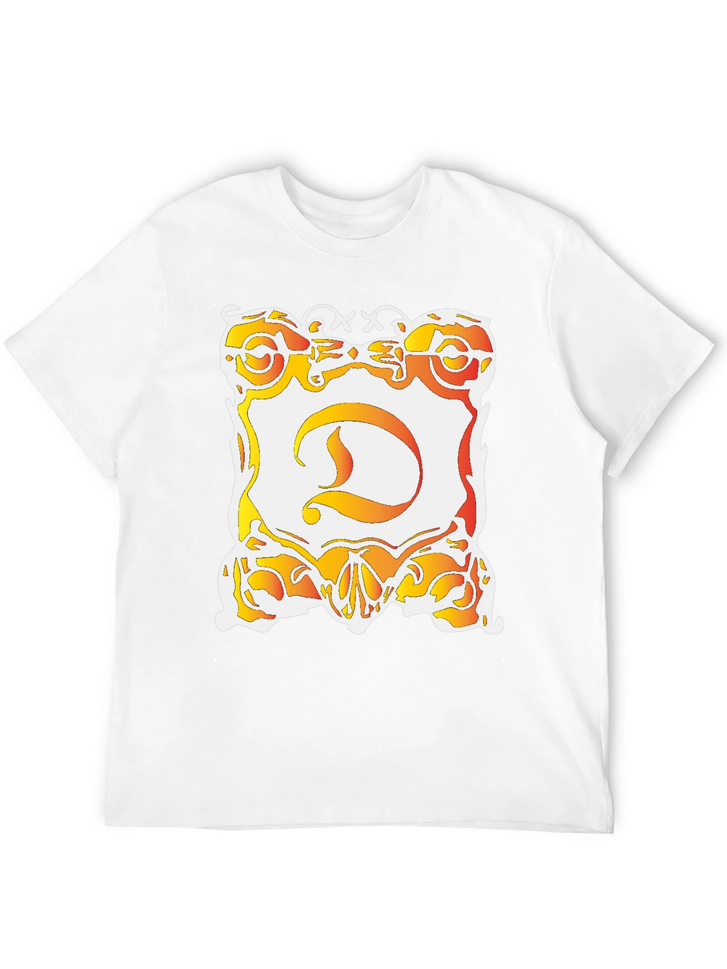 Ornate D Graphic Black T-Shirt