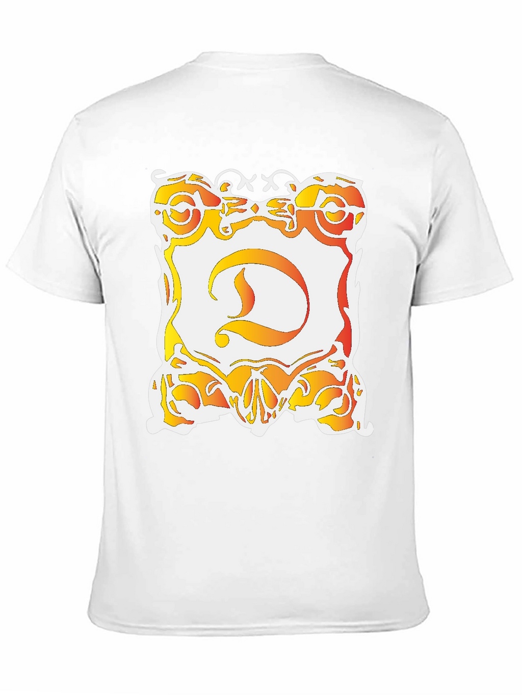 Ornate D Graphic Black T-Shirt