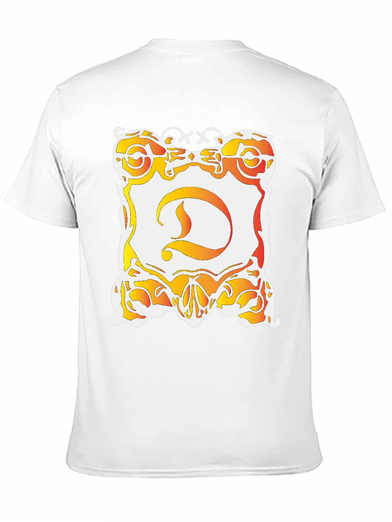 Ornate D Graphic Black T-Shirt