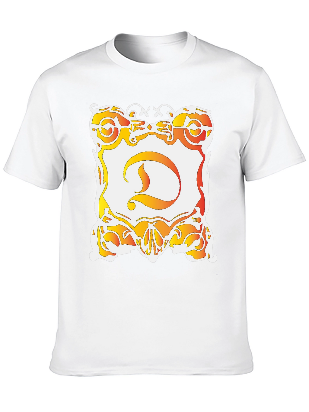 Ornate D Graphic Black T-Shirt