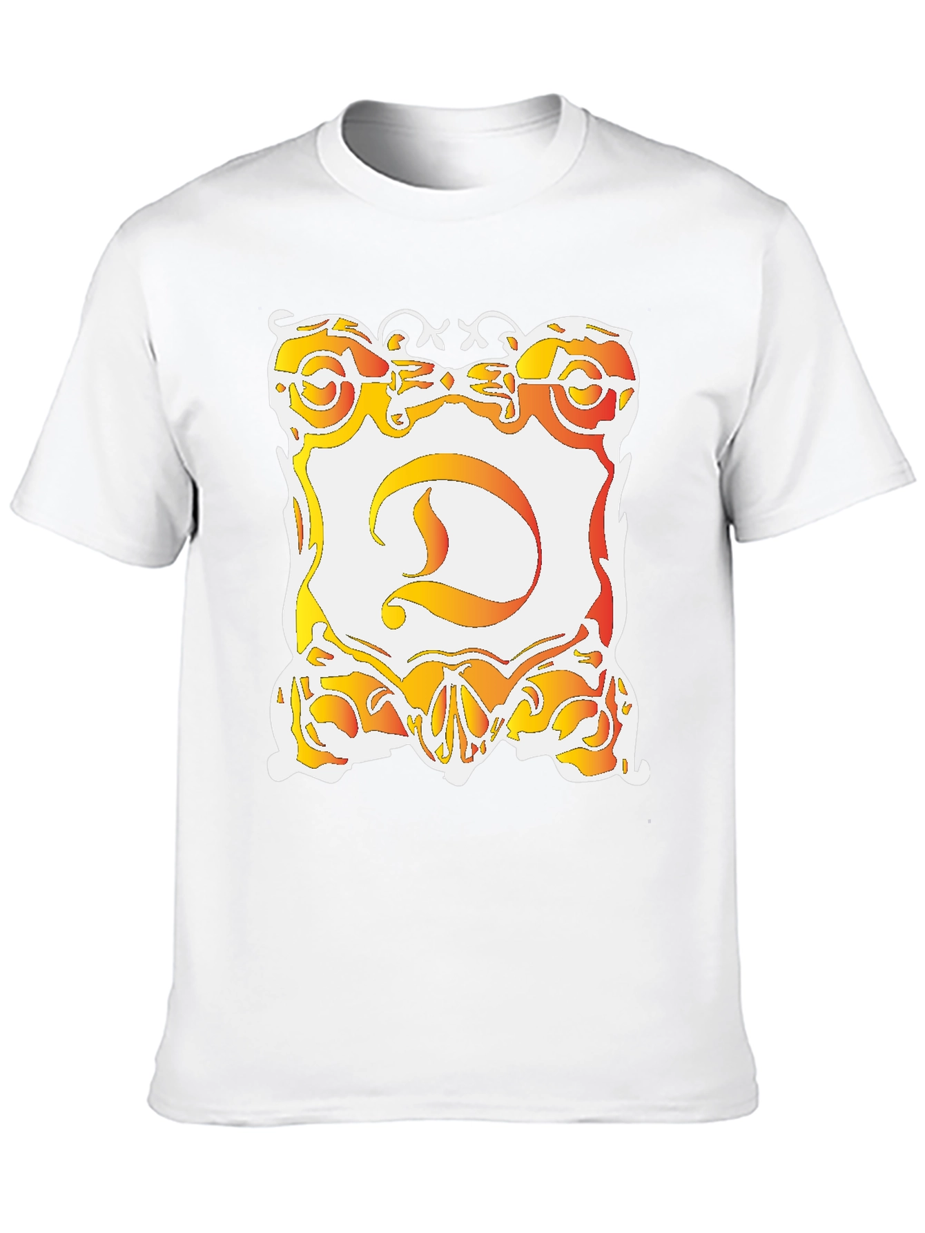 Ornate D Graphic Black T-Shirt