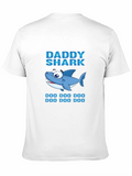 Daddy Shark Graphic Print Black T-Shirt