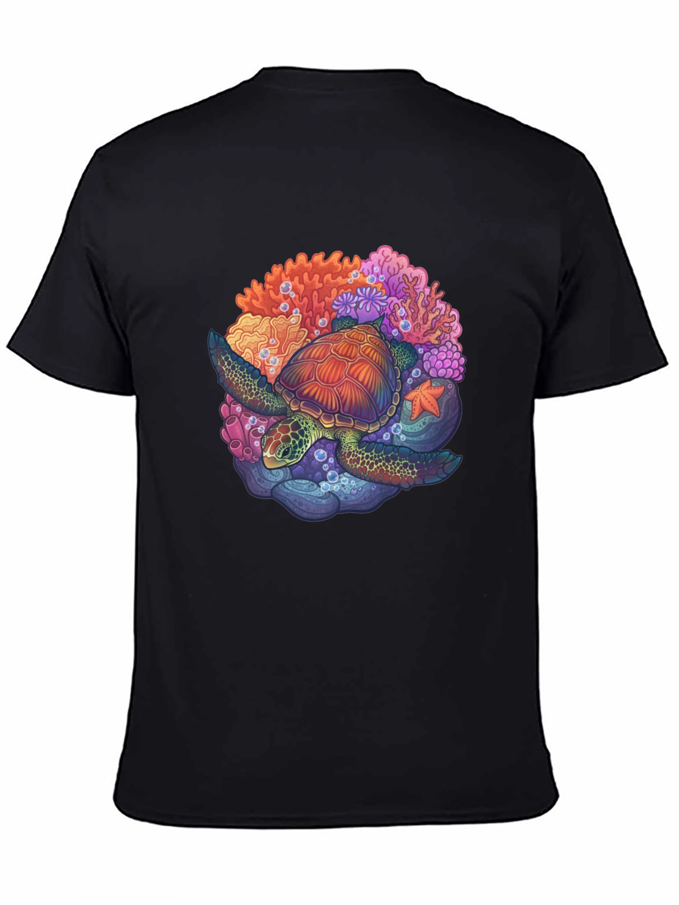 Sea Turtle Coral Reef Graphic Tee - Ocean Lovers T-Shirt