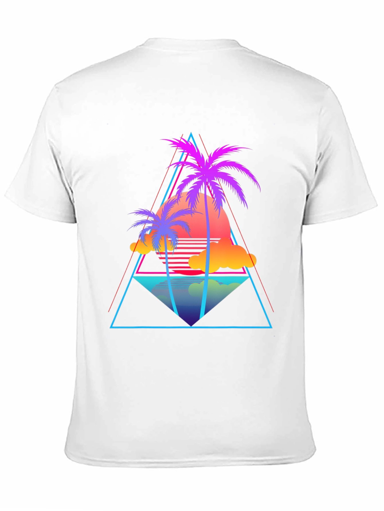 Retro Palm Tree Graphic Tee - 80s Style T-Shirt