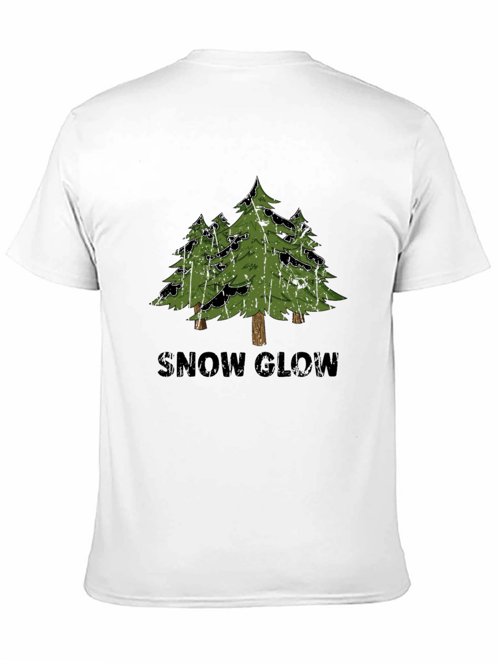 Snow Glow Tree Graphic Tee - Black