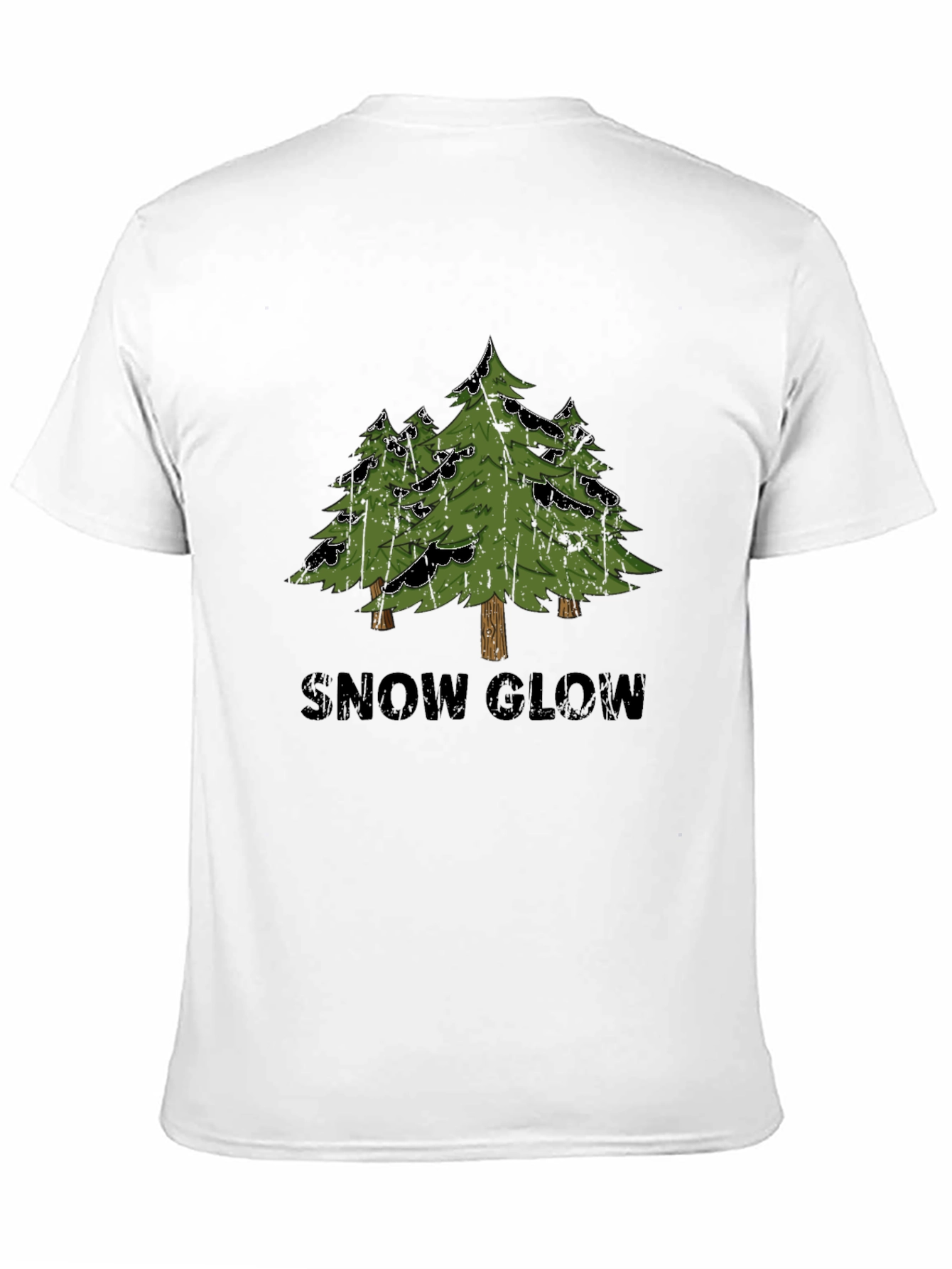 Snow Glow Tree Graphic Tee - Black