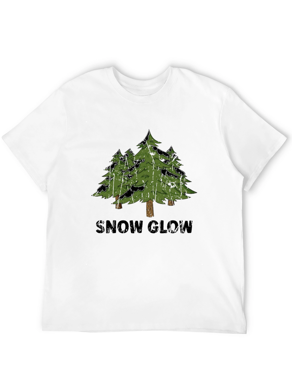 Snow Glow Tree Graphic Tee - Black