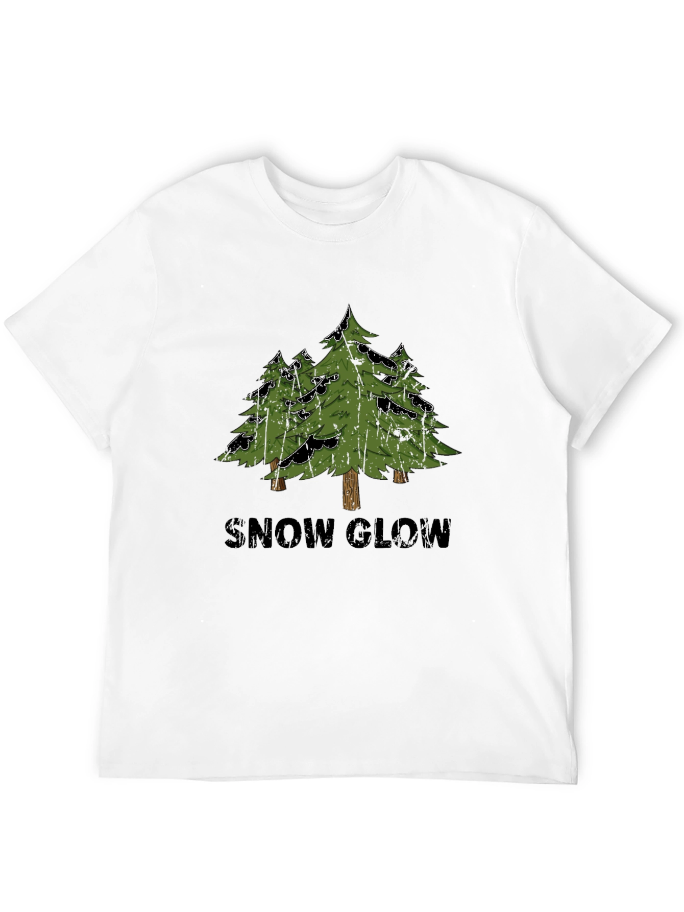 Snow Glow Tree Graphic Tee - Black