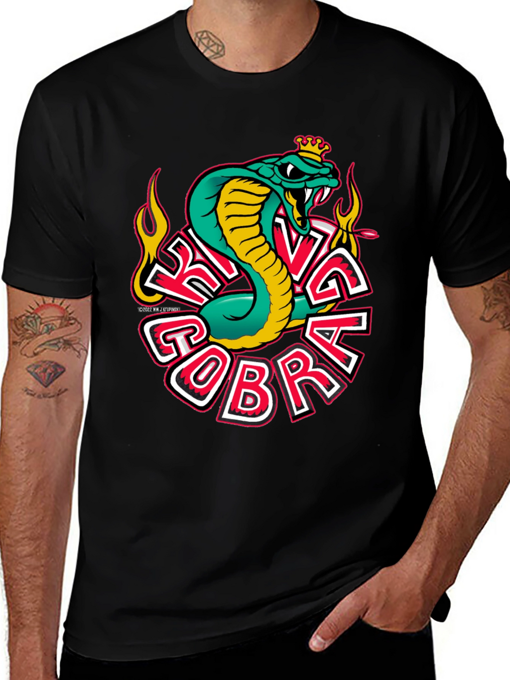King Cobra Graphic T-Shirt - Mens Black Tee