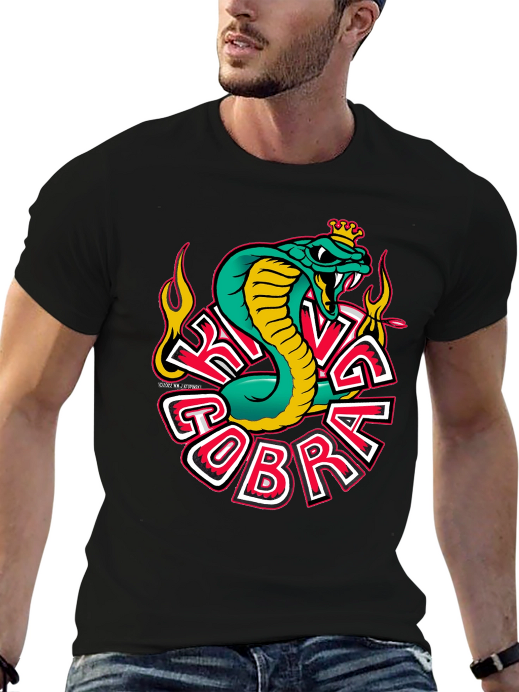 King Cobra Graphic T-Shirt - Mens Black Tee