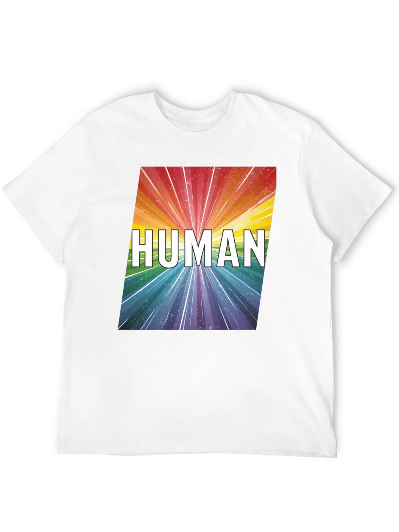 Human Rainbow Graphic Tee - Equality Pride T-Shirt