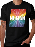 Human Rainbow Graphic Tee - Equality Pride T-Shirt