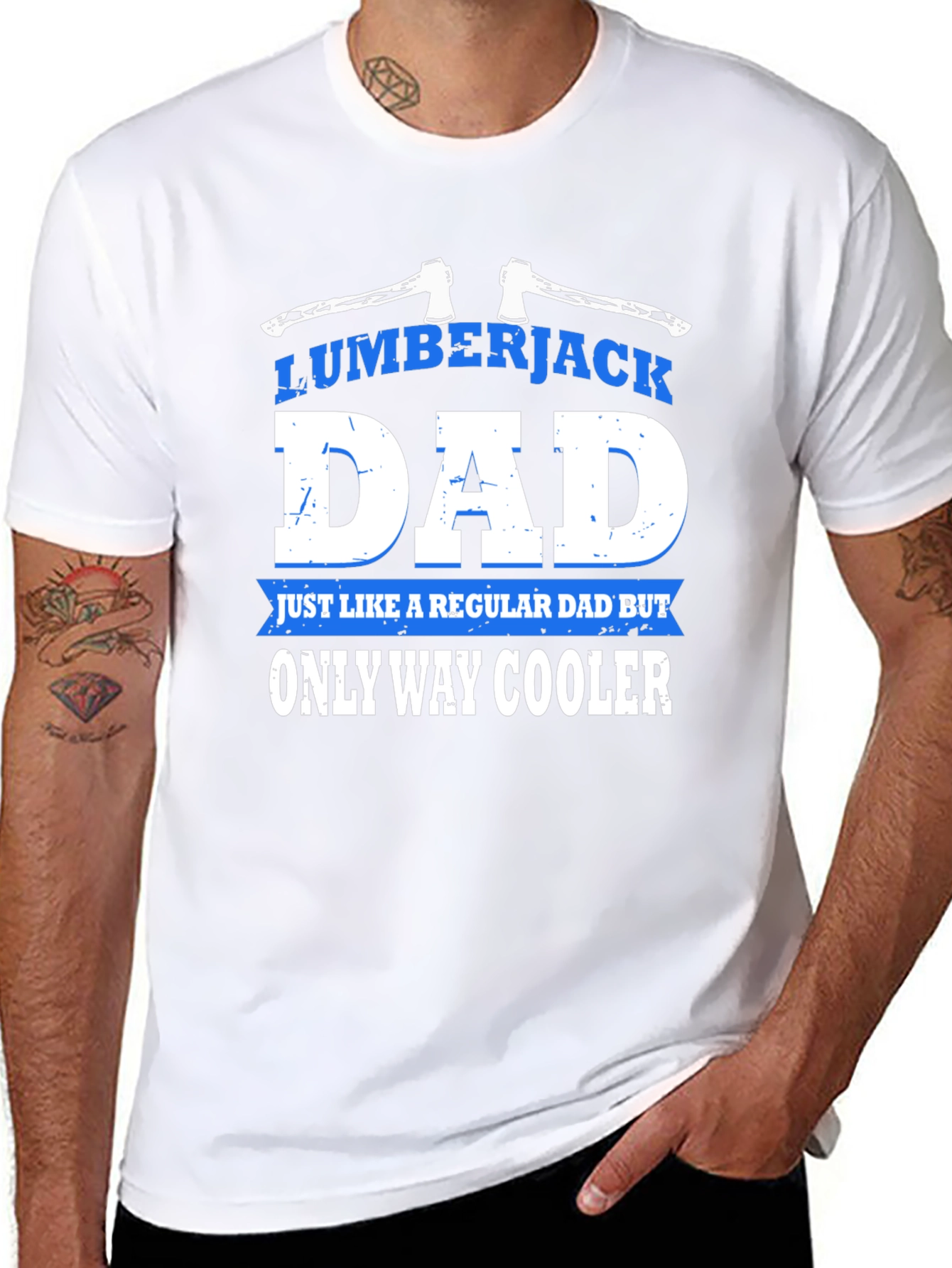 Lumberjack Dad Graphic T-Shirt - Cool Fathers Day Gift