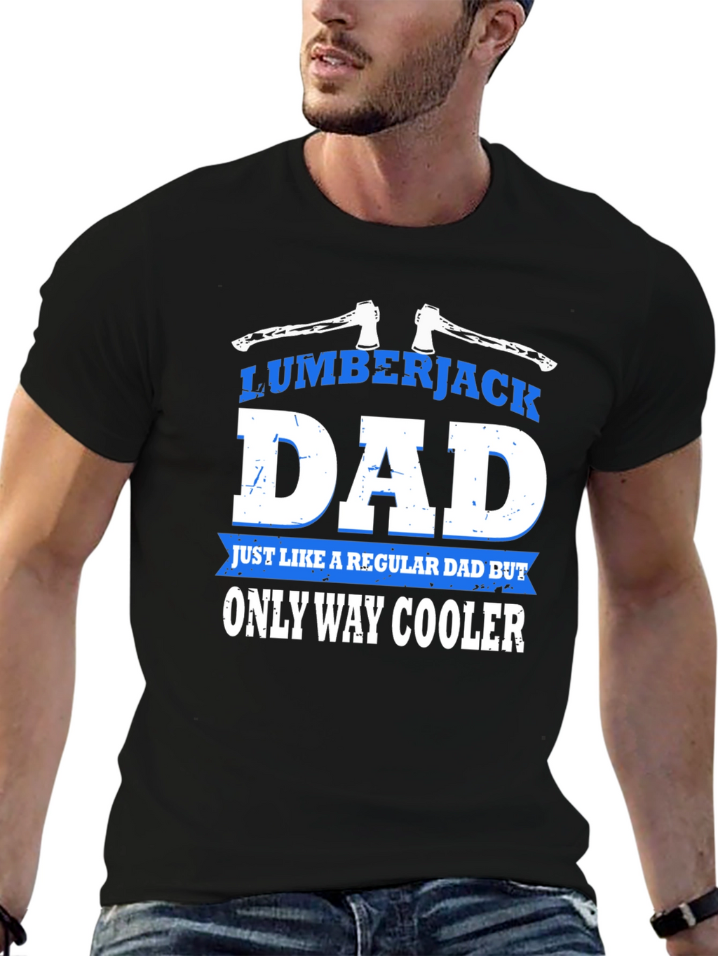 Lumberjack Dad Graphic T-Shirt - Cool Fathers Day Gift