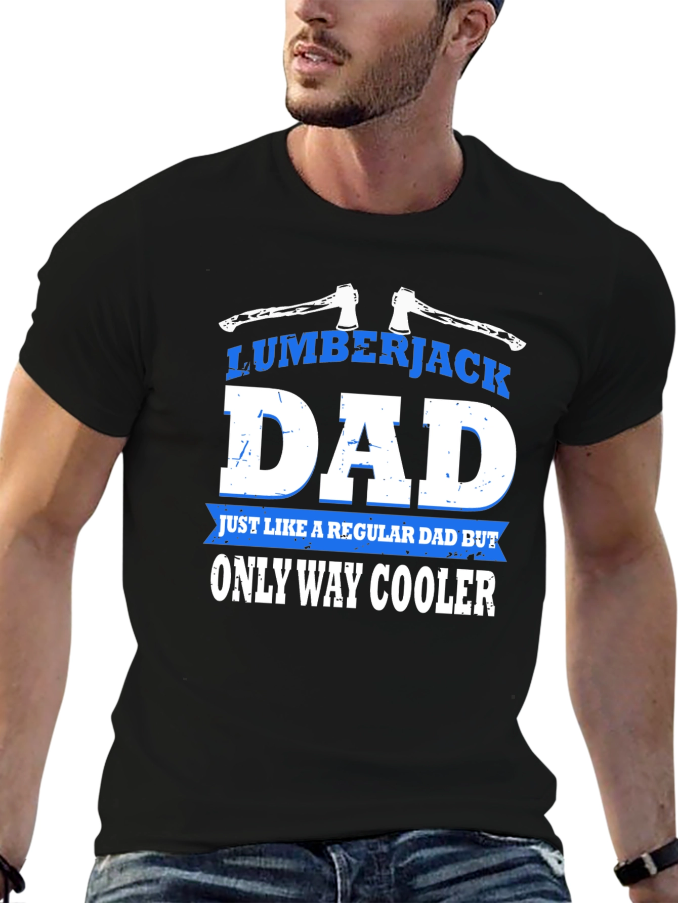 Lumberjack Dad Graphic T-Shirt - Cool Fathers Day Gift