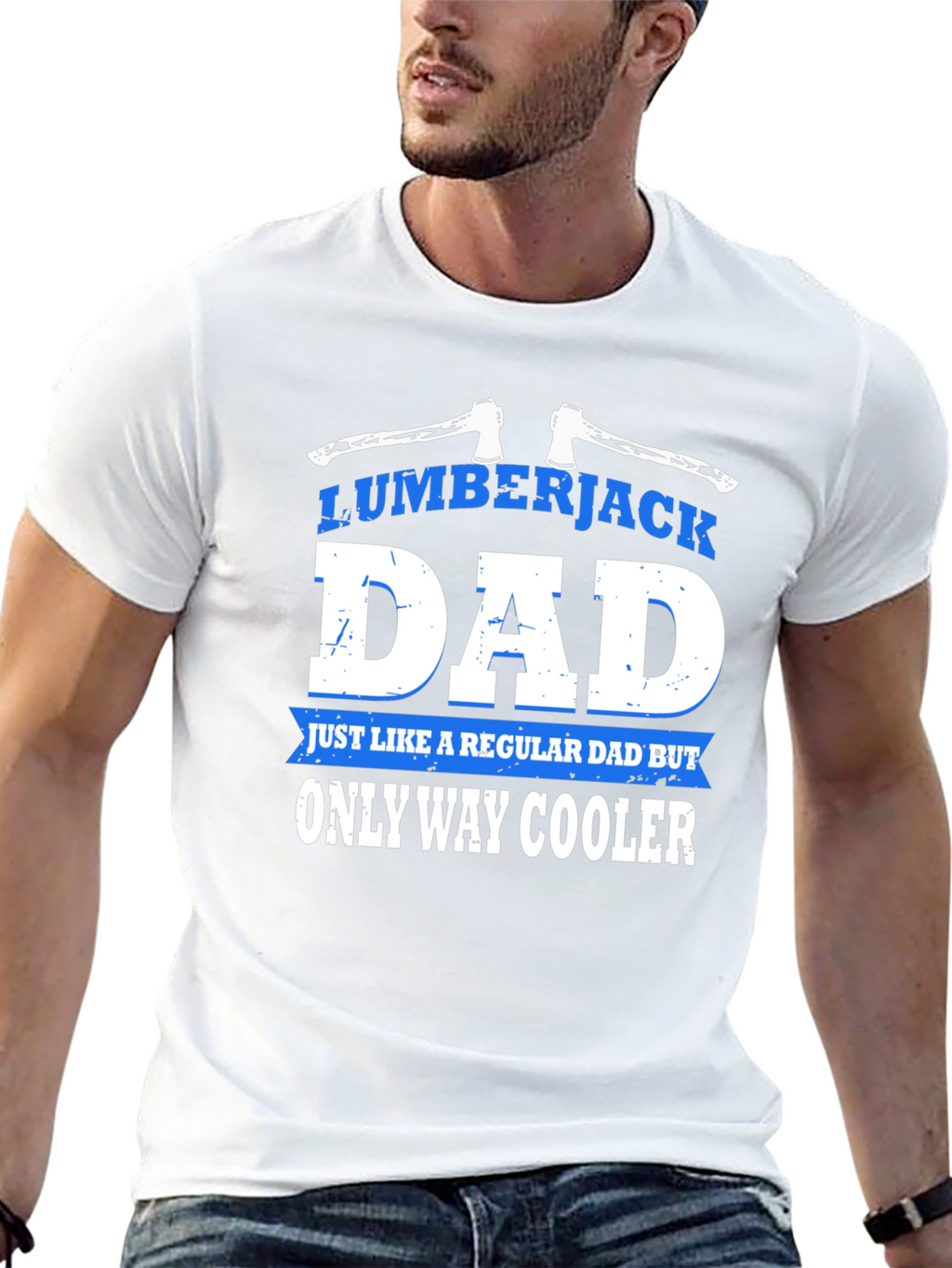 Lumberjack Dad Graphic T-Shirt - Cool Fathers Day Gift