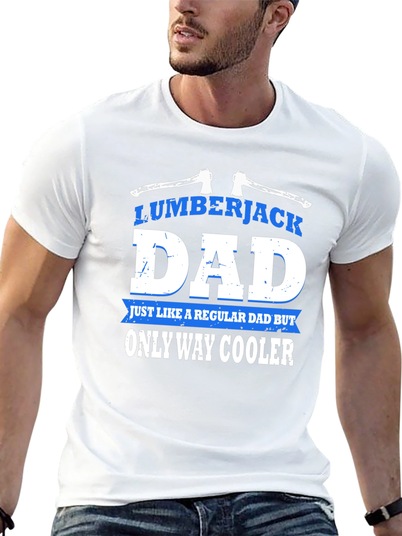 Lumberjack Dad Graphic T-Shirt - Cool Fathers Day Gift