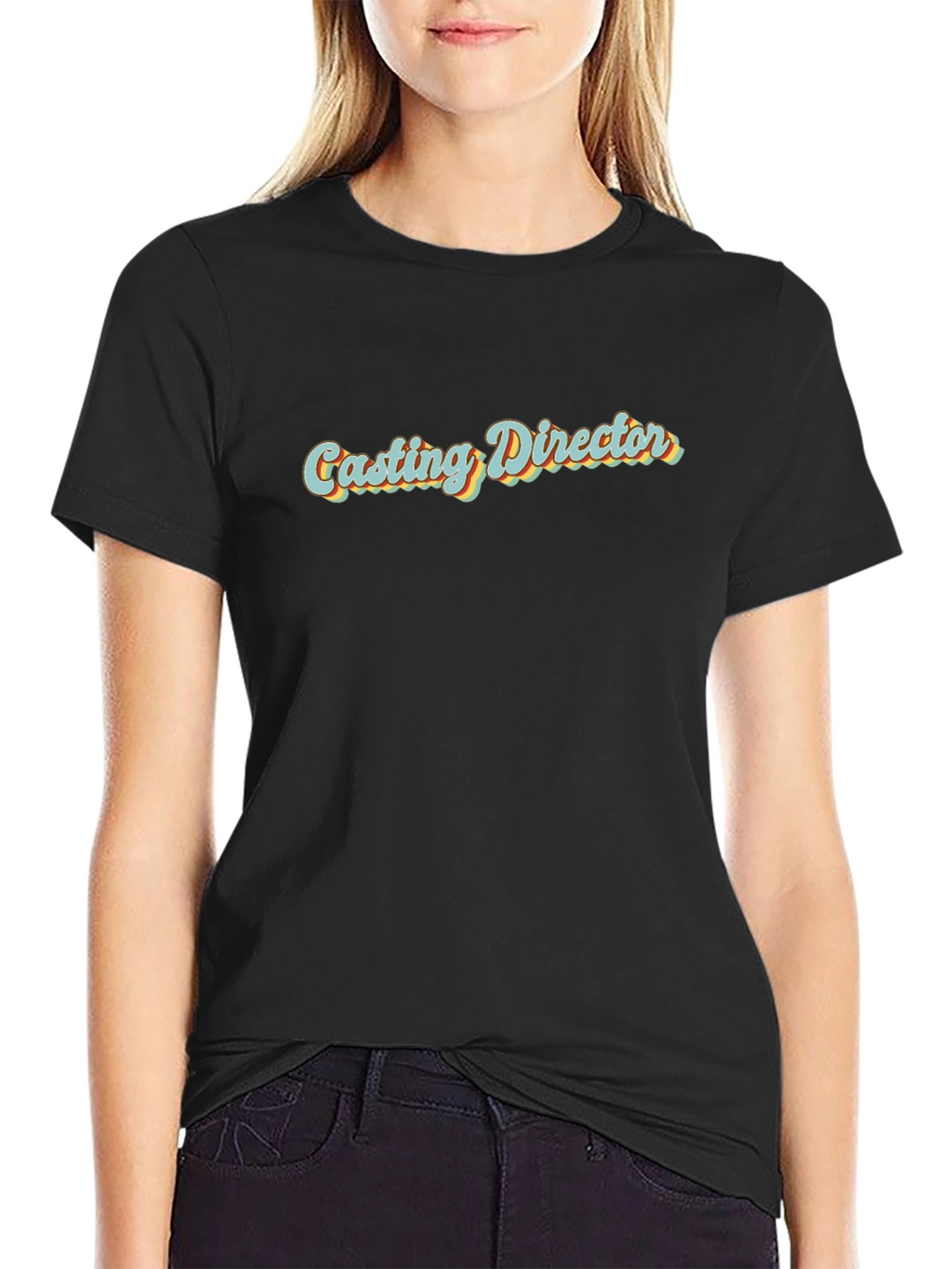 Casting Director Retro Style Black T-Shirt