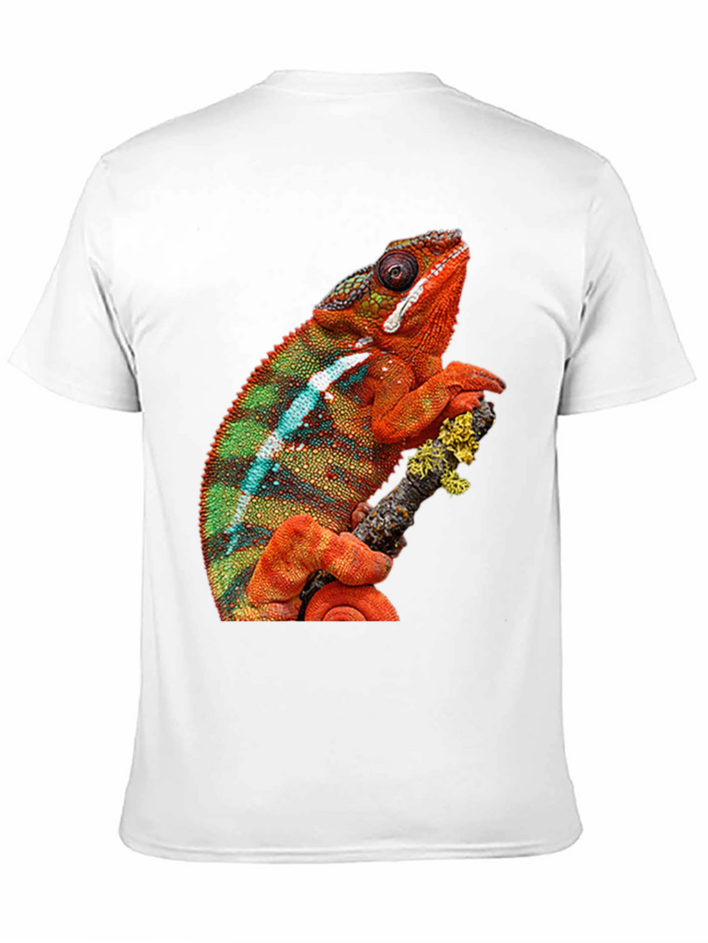 Chameleon Graphic Print Crew Neck T-Shirt